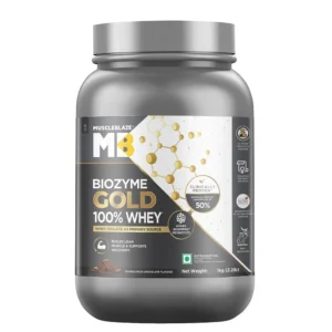 MuscleBlaze Biozyme Performance Whey Protein Powder, Chocolate Hazelnut (2kg / 4.4lbs) | 25g Protein Per Scoop | Clinically Tested 50% Higher Protein Absorption